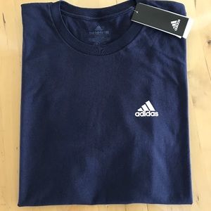 Adidas Logo Dark Navy Blue T Shirt XL New